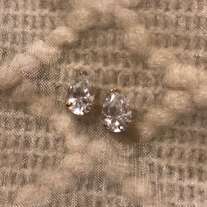 Gold and crystal earrings